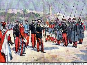 Sidi-bel-abbes- Cavalcade depart Legion au Tonkin -06